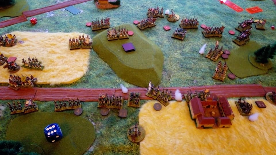 Sur la grande colline, le français s'est fait refoulé après avoir pris la batterie polonaise.jpg